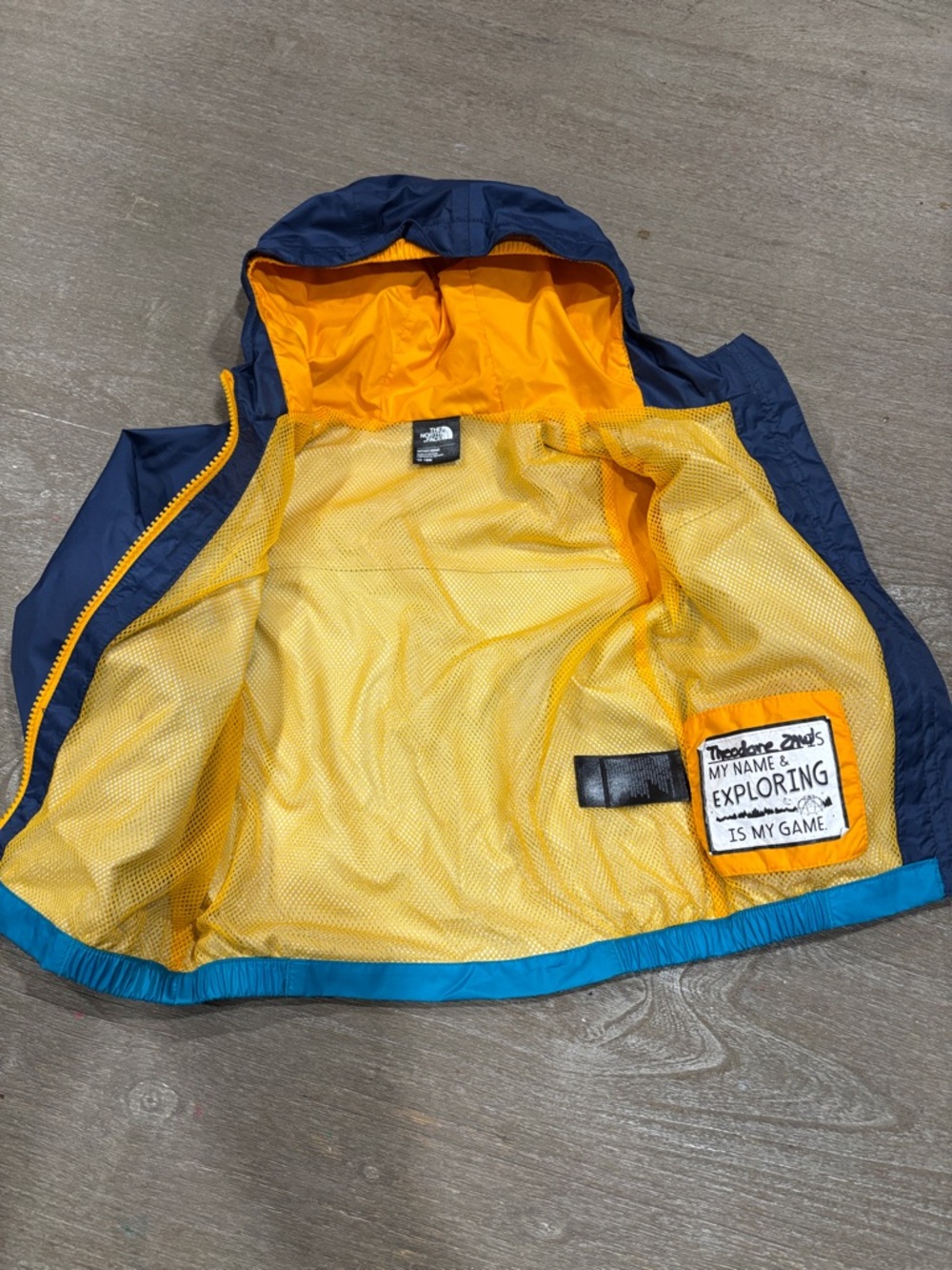 The North Face Infant Yellow Hooded Jacket - Picture 3 of 7